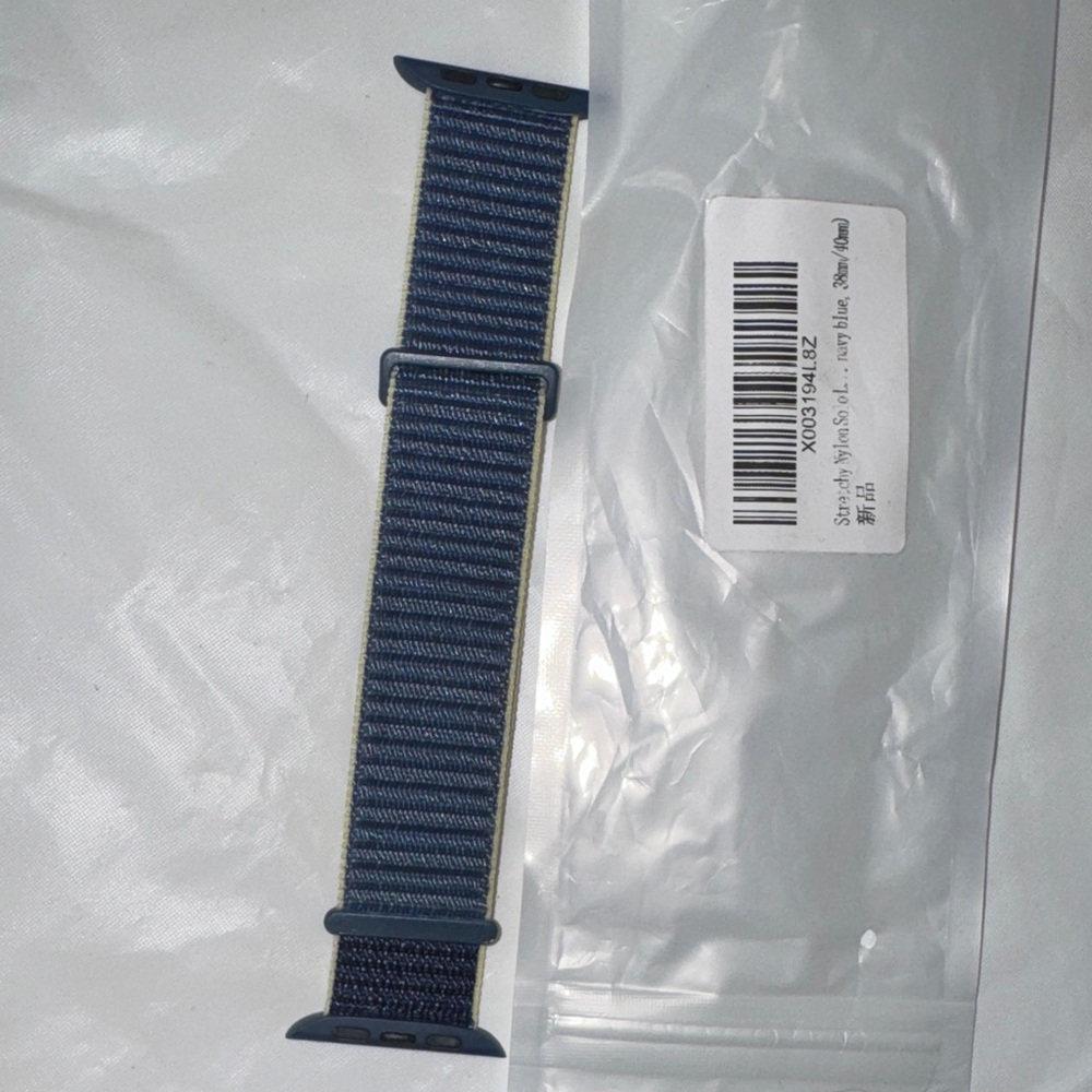Watch Band For Apple Watch 38mm 40mm Blue and Yellow Woven New Band